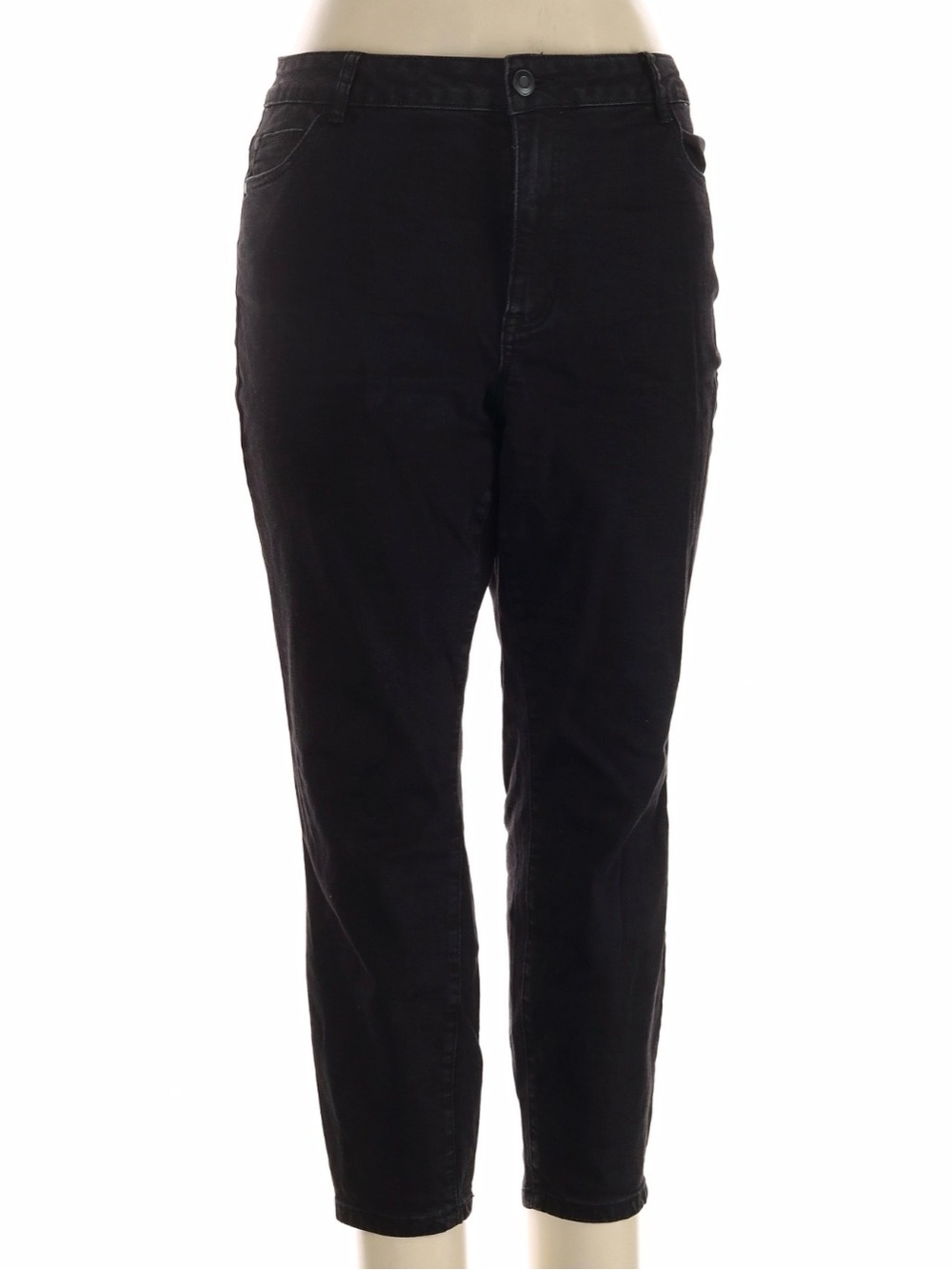 Eloquii Black Cropped High-Rise Jeans